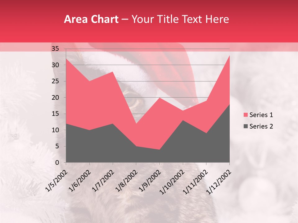 Postcard Kitty White PowerPoint Template