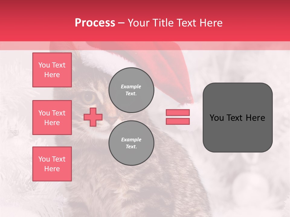 Postcard Kitty White PowerPoint Template