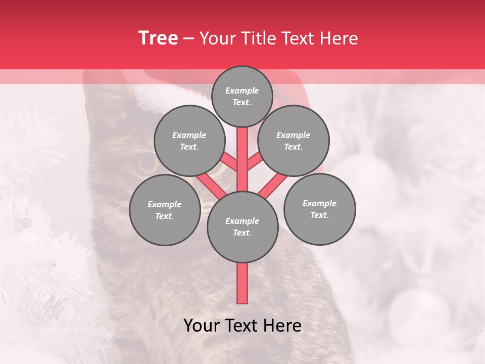 Postcard Kitty White PowerPoint Template