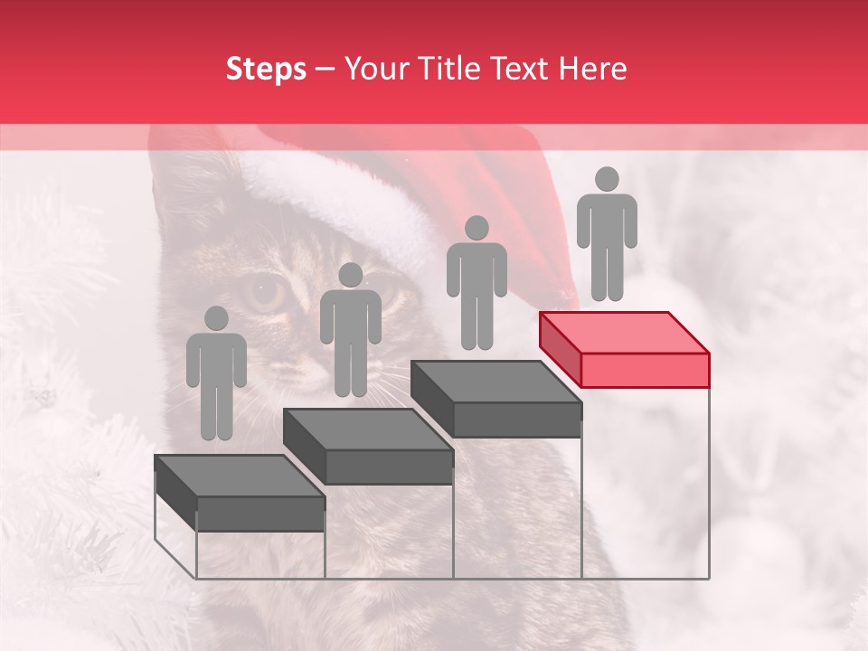 Postcard Kitty White PowerPoint Template