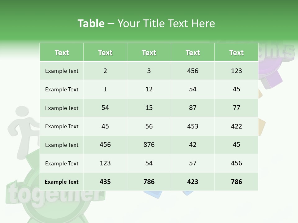 Teamwork Workers Alliance PowerPoint Template