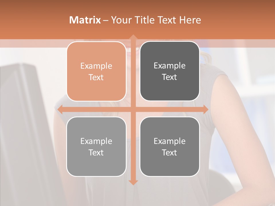 Blond Woman Work PowerPoint Template