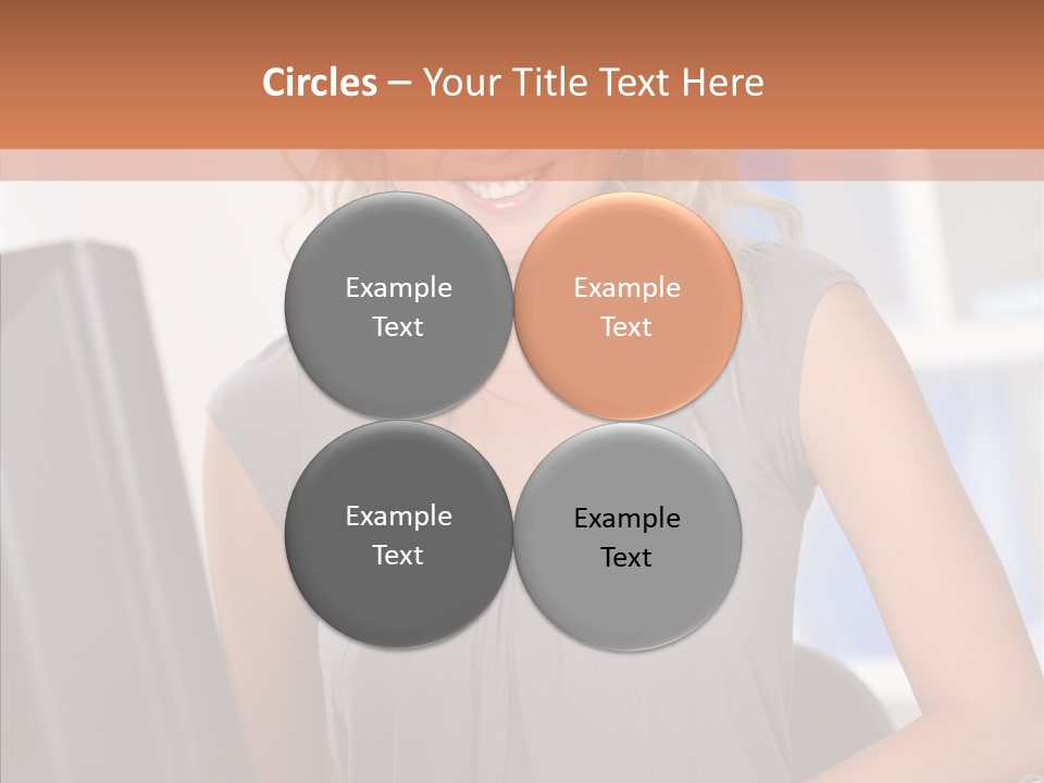 Blond Woman Work PowerPoint Template