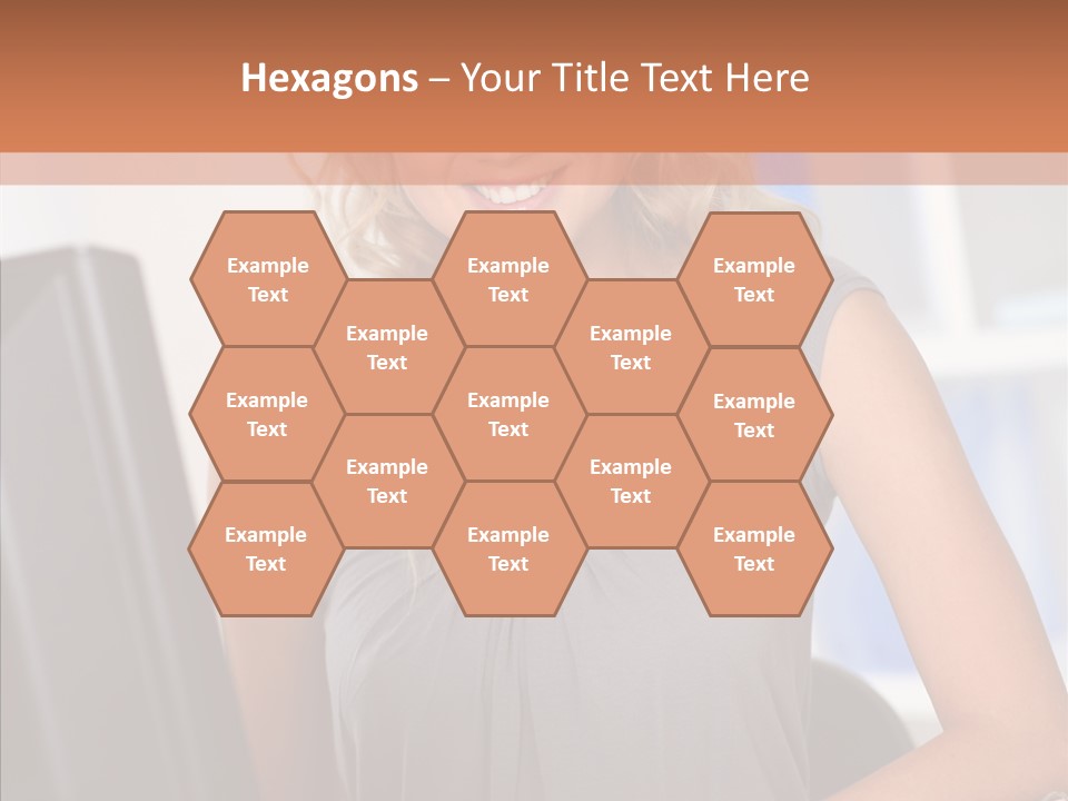 Blond Woman Work PowerPoint Template