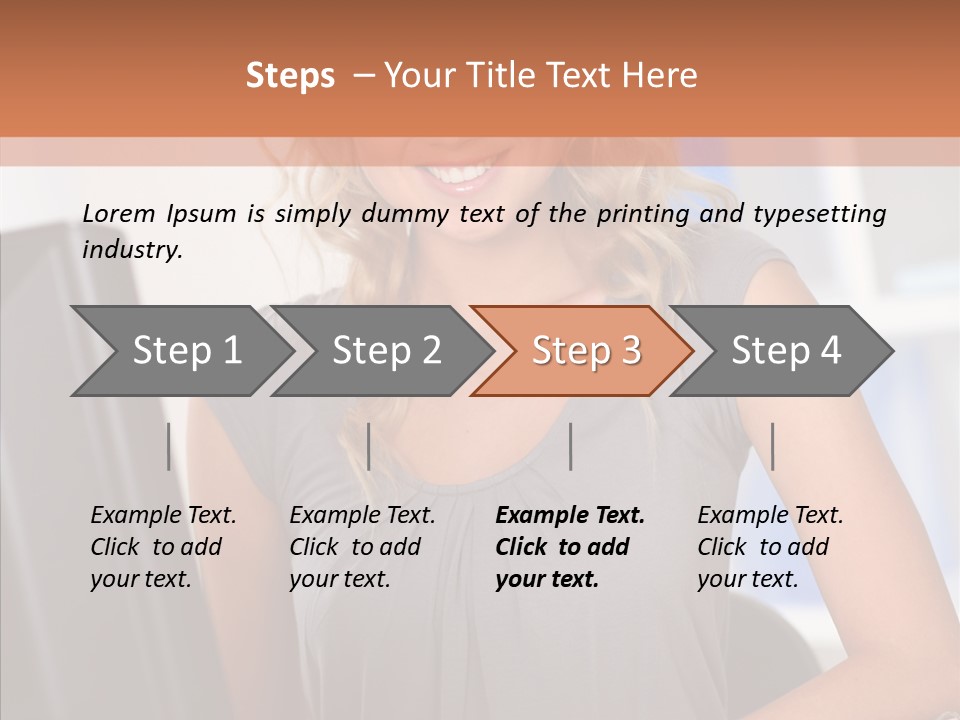 Blond Woman Work PowerPoint Template