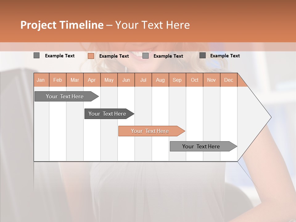 Blond Woman Work PowerPoint Template