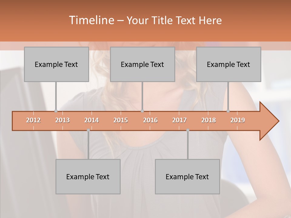 Blond Woman Work PowerPoint Template
