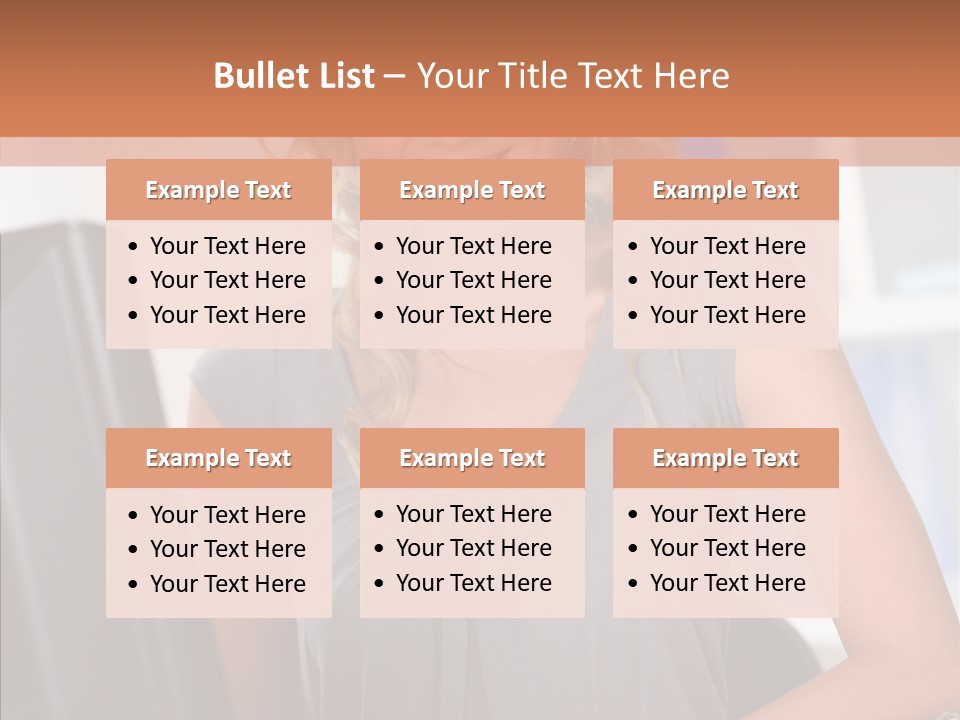 Blond Woman Work PowerPoint Template