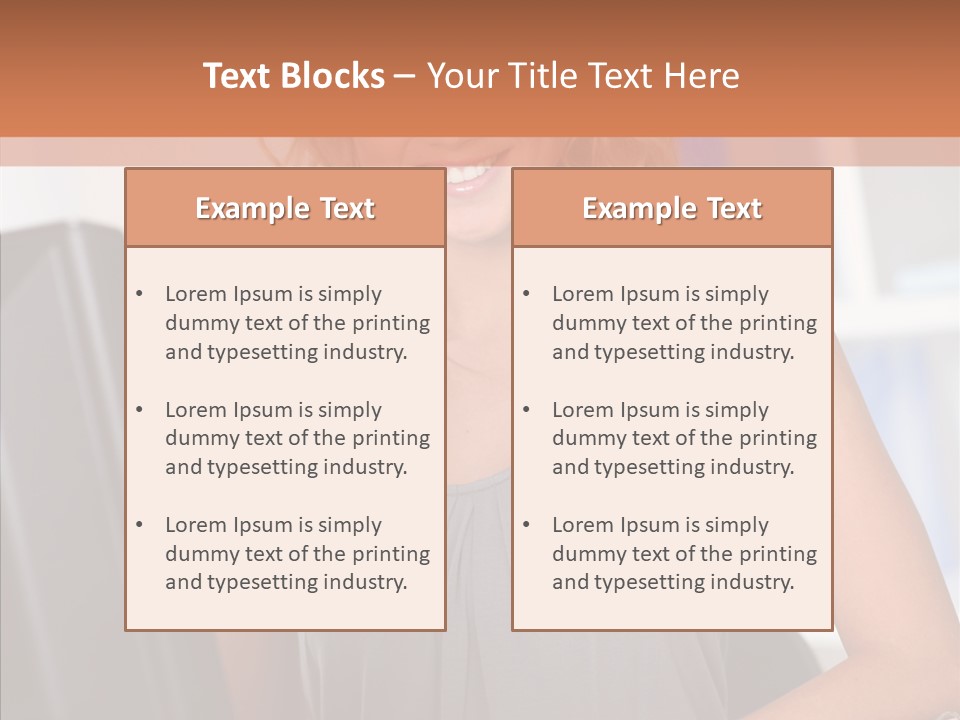 Blond Woman Work PowerPoint Template