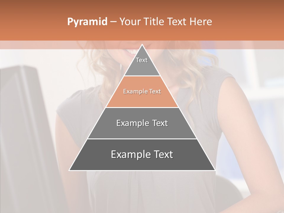 Blond Woman Work PowerPoint Template