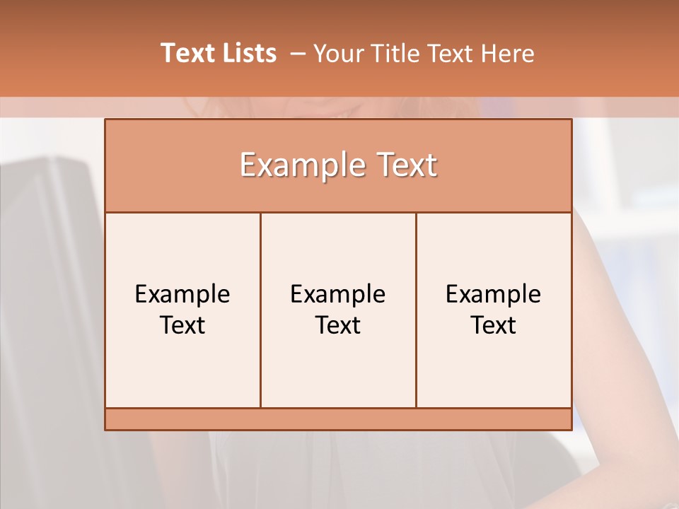 Blond Woman Work PowerPoint Template