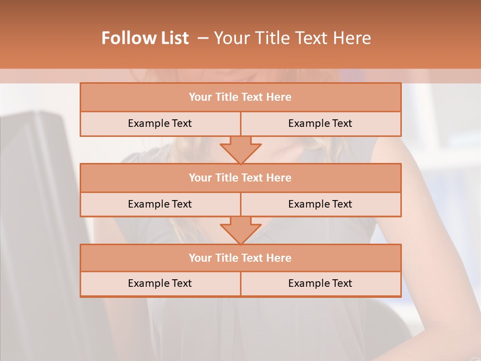 Blond Woman Work PowerPoint Template