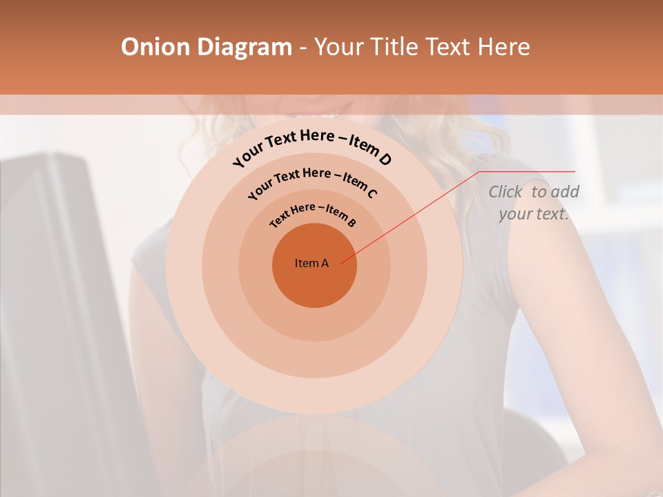 Blond Woman Work PowerPoint Template