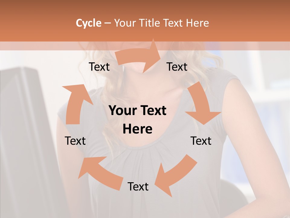 Blond Woman Work PowerPoint Template
