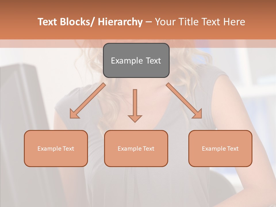 Blond Woman Work PowerPoint Template