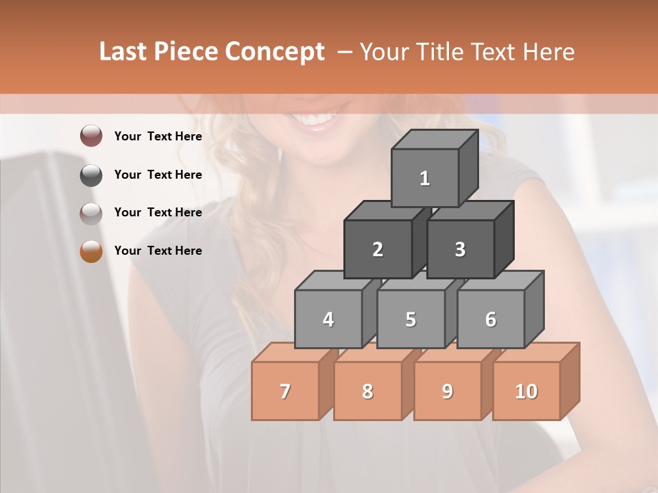 Blond Woman Work PowerPoint Template