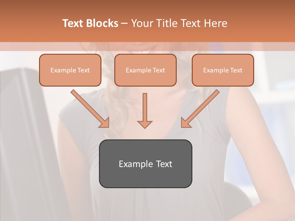 Blond Woman Work PowerPoint Template