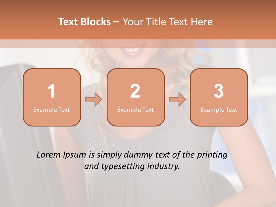 Blond Woman Work PowerPoint Template