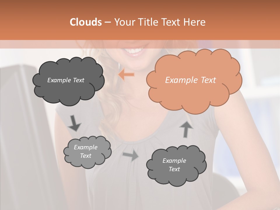 Blond Woman Work PowerPoint Template