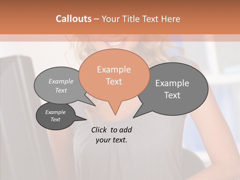 Blond Woman Work PowerPoint Template