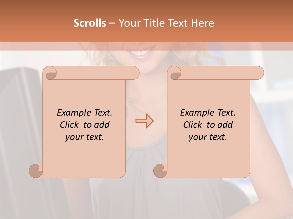 Blond Woman Work PowerPoint Template