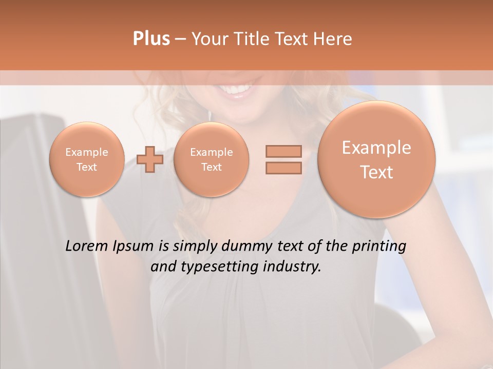 Blond Woman Work PowerPoint Template