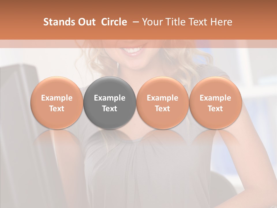 Blond Woman Work PowerPoint Template