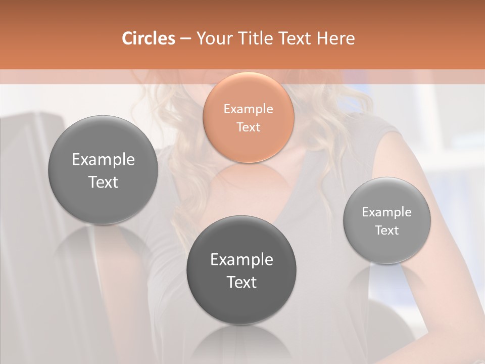 Blond Woman Work PowerPoint Template