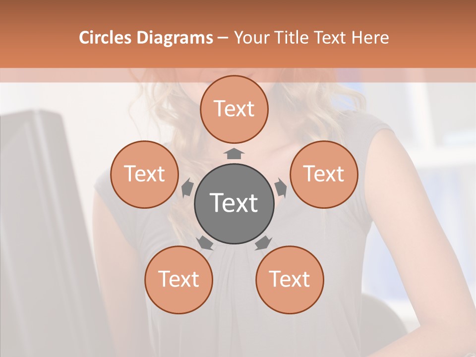 Blond Woman Work PowerPoint Template