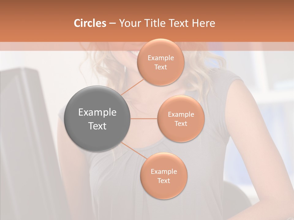 Blond Woman Work PowerPoint Template