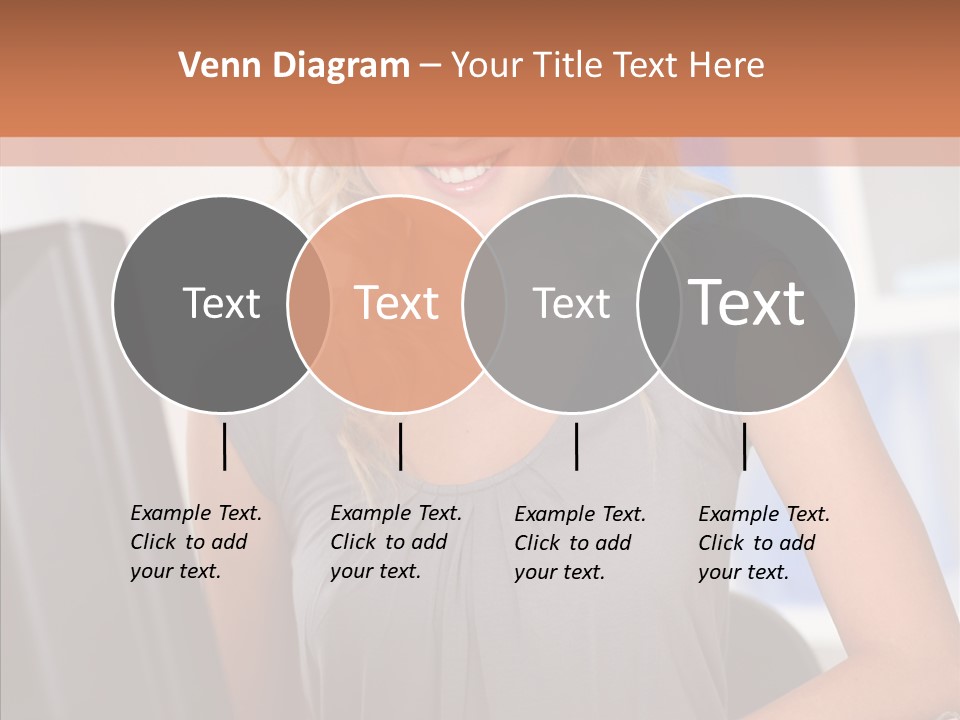 Blond Woman Work PowerPoint Template