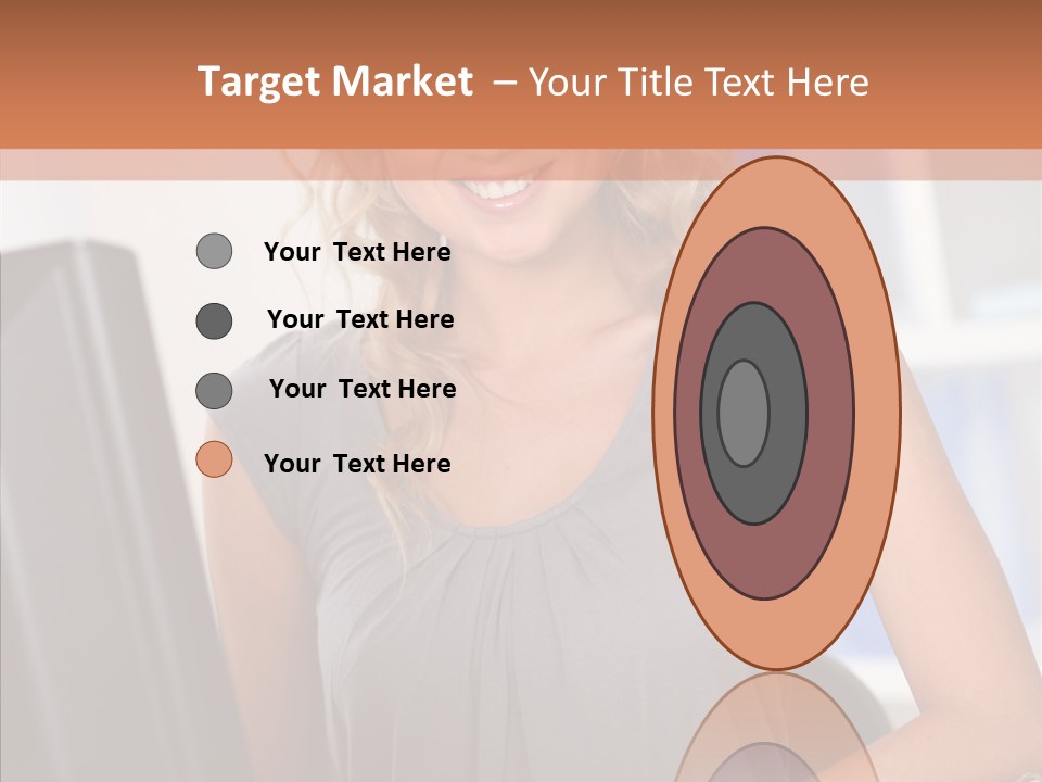 Blond Woman Work PowerPoint Template