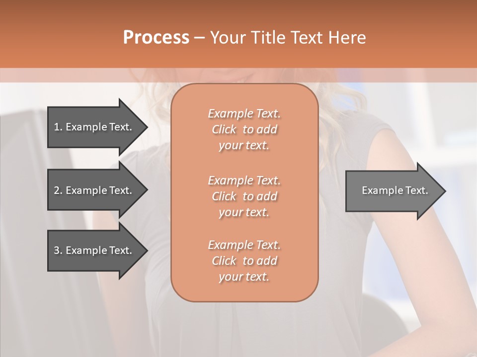 Blond Woman Work PowerPoint Template