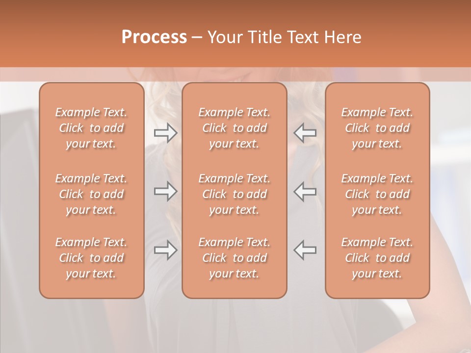 Blond Woman Work PowerPoint Template