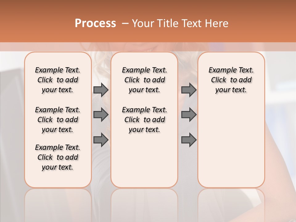 Blond Woman Work PowerPoint Template