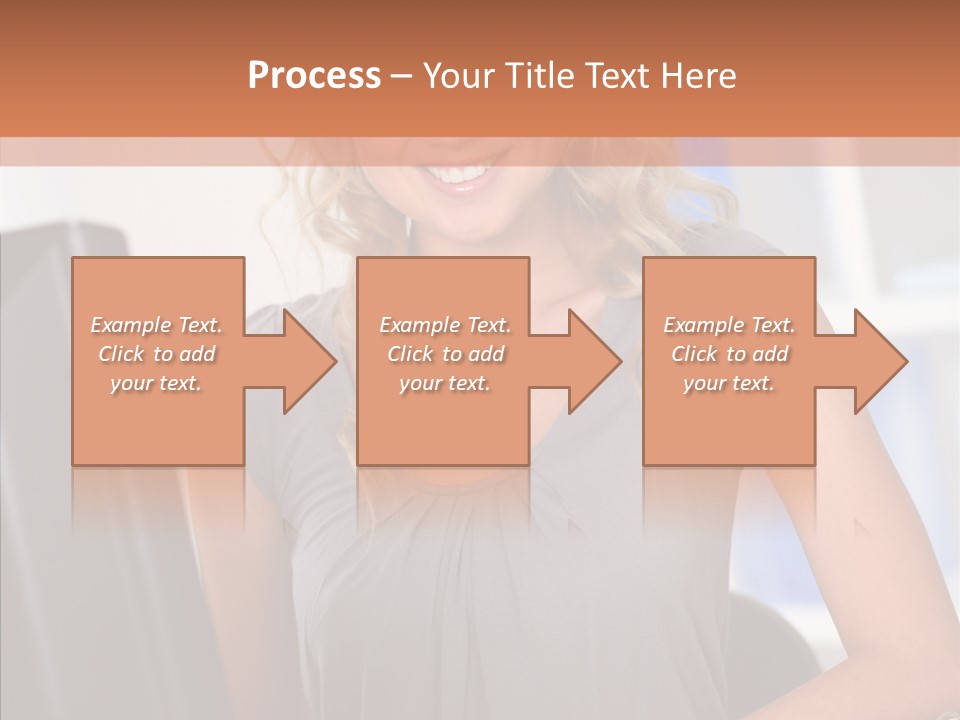Blond Woman Work PowerPoint Template
