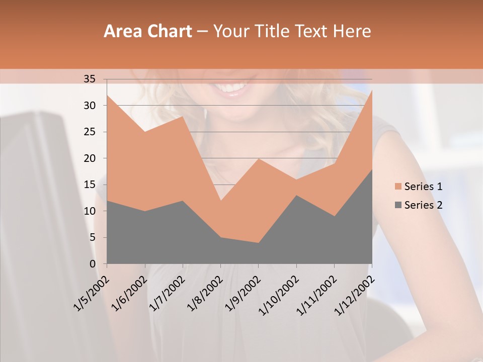 Blond Woman Work PowerPoint Template