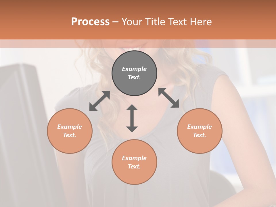 Blond Woman Work PowerPoint Template