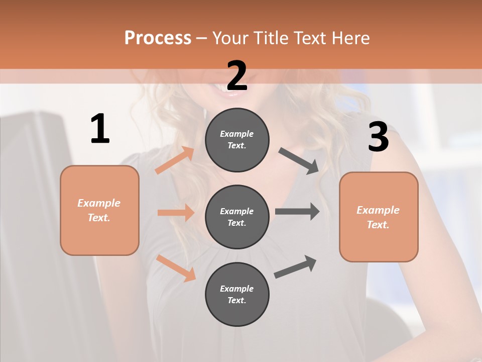 Blond Woman Work PowerPoint Template