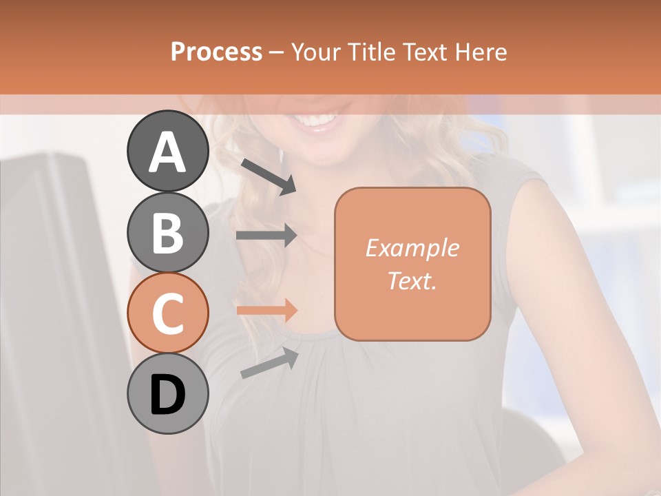 Blond Woman Work PowerPoint Template