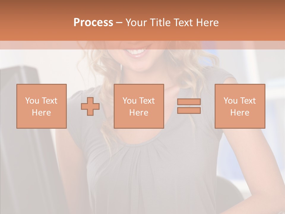 Blond Woman Work PowerPoint Template