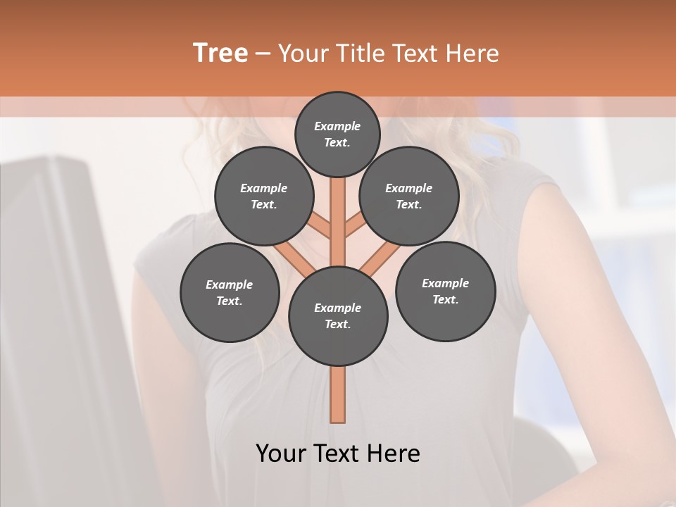 Blond Woman Work PowerPoint Template