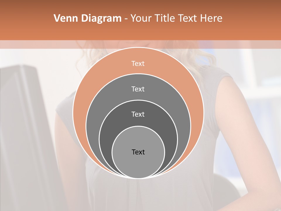 Blond Woman Work PowerPoint Template