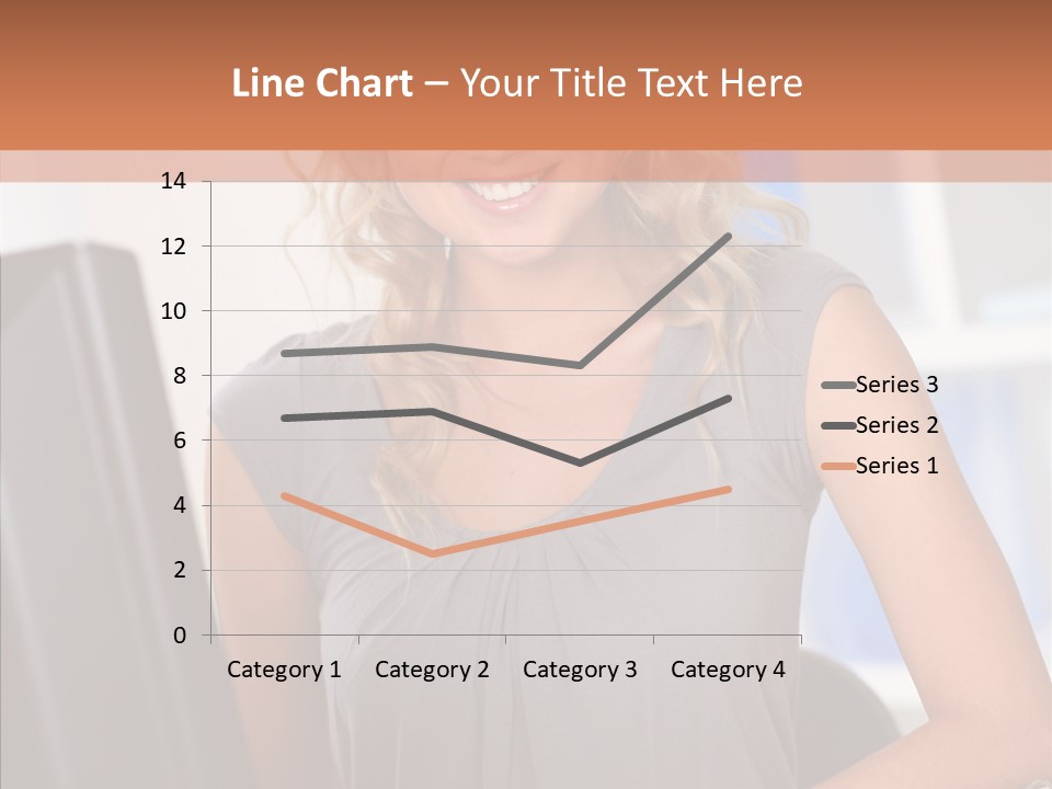 Blond Woman Work PowerPoint Template