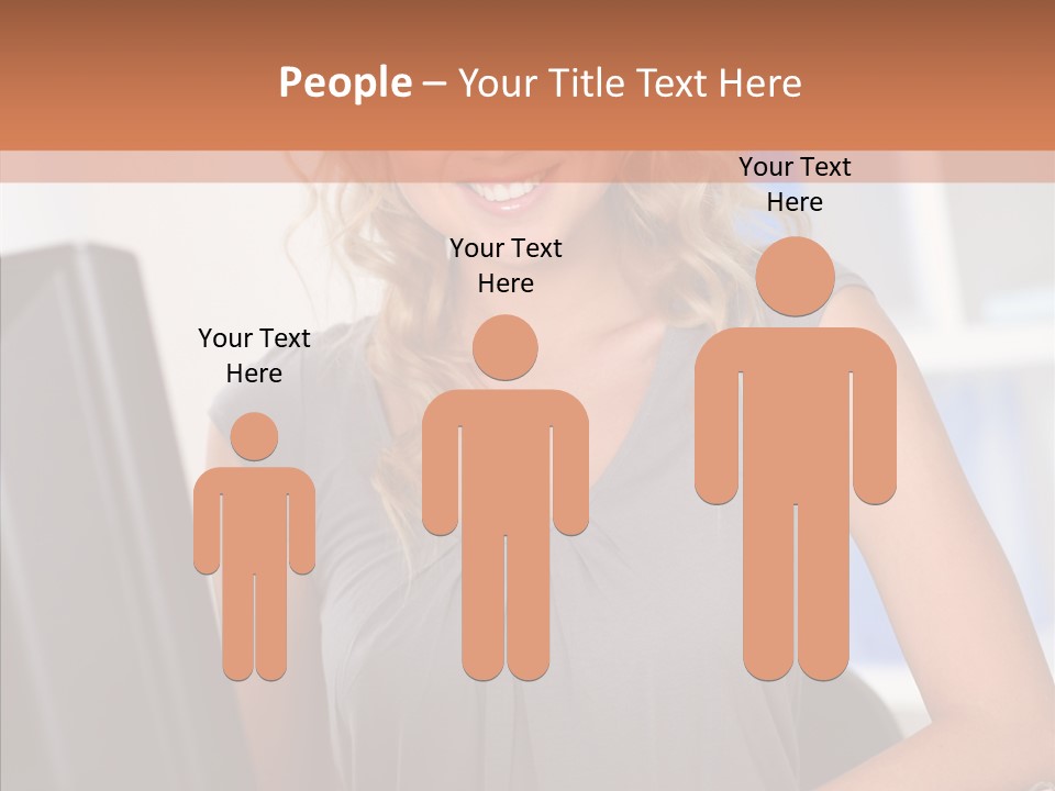 Blond Woman Work PowerPoint Template