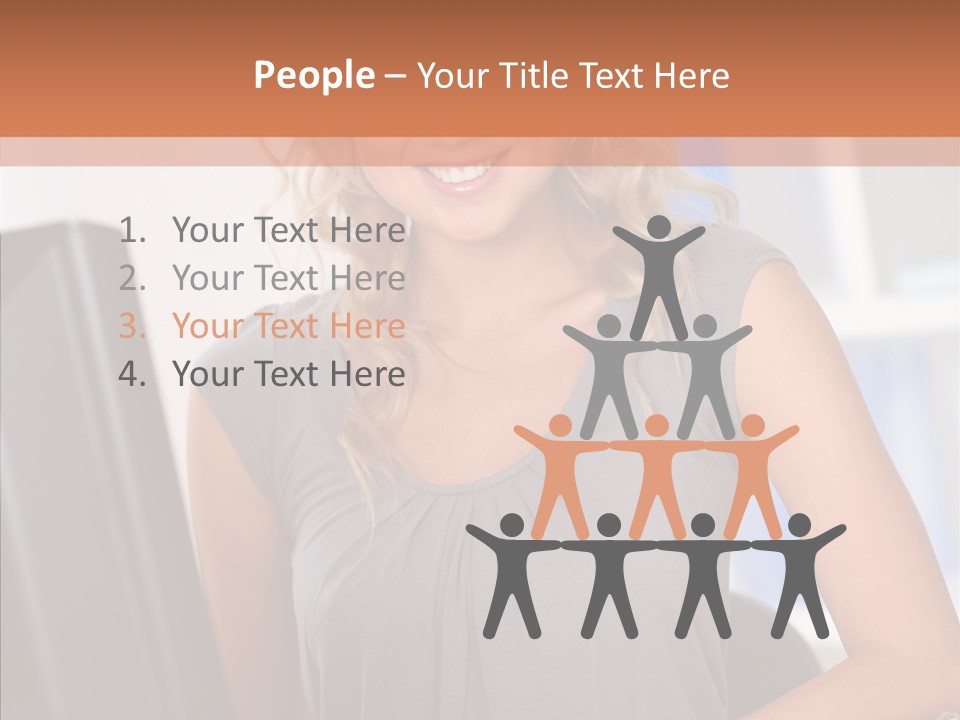 Blond Woman Work PowerPoint Template