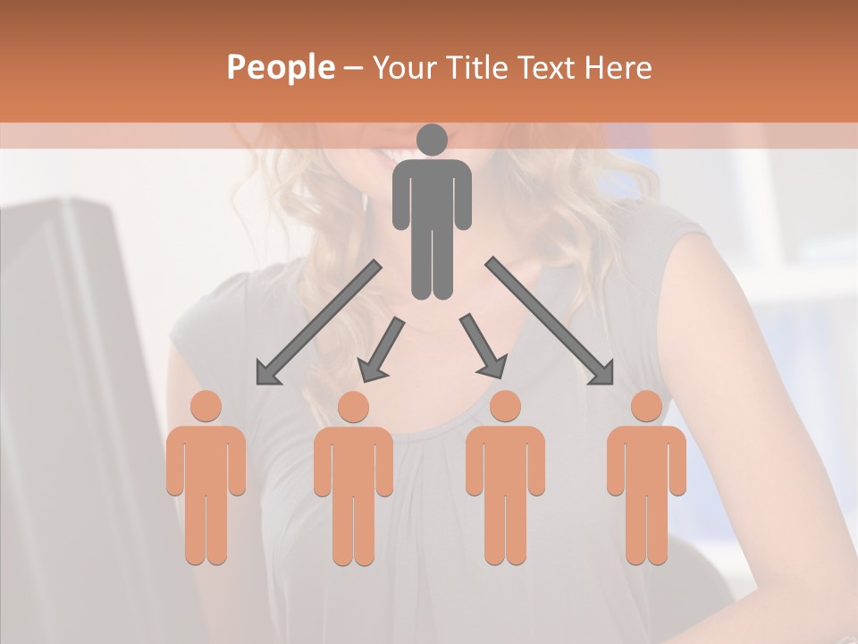 Blond Woman Work PowerPoint Template