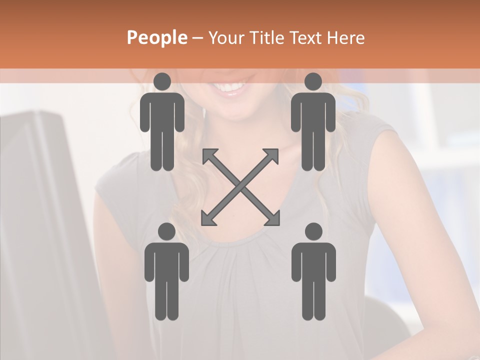 Blond Woman Work PowerPoint Template