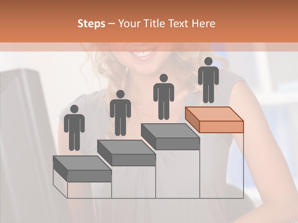 Blond Woman Work PowerPoint Template