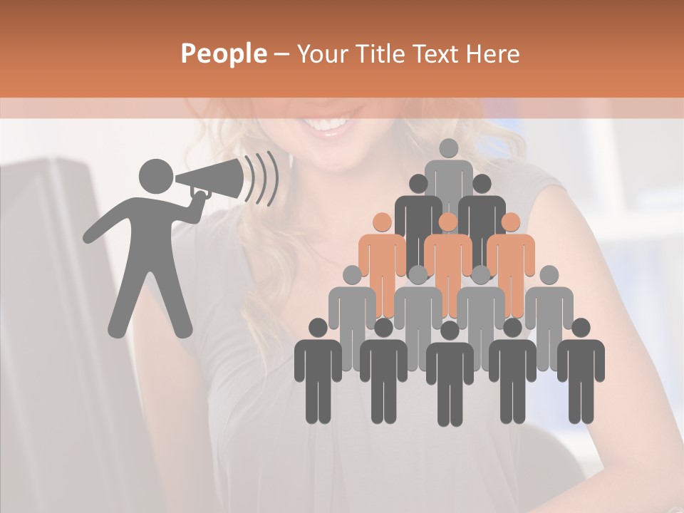 Blond Woman Work PowerPoint Template